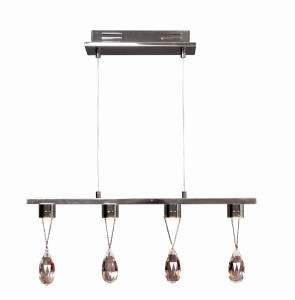 PRISMA LAMPA WISZĄCA 4X3W LED CHROM
