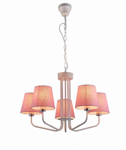 LAMPA WISZĄCA YORK 5 BIAŁY RÓŻOWY