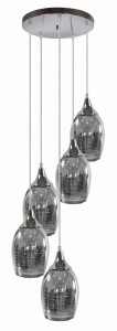 MARINA LAMPA WISZĄCA TALERZ 5X60W E27 CHROM
