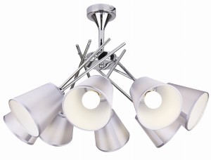 VOX LAMPA WISZĄCA 8X40W E14 CHROM Z ABAŻUREM