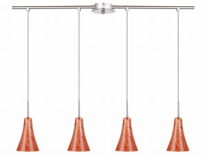 RUFI LAMPA WISZĄCA 4X40 W E14 CHROM/SATYNA NIKIEL