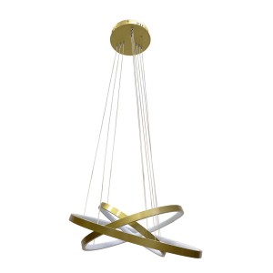 LUNE LAMPA WISZĄCA 50+40+30 ZŁOTY 60W LED 4000K