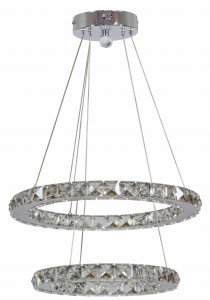 LORDS LAMPA WISZĄCA 42 OKRĄGŁY PODWÓJNY 24W LED CHROM