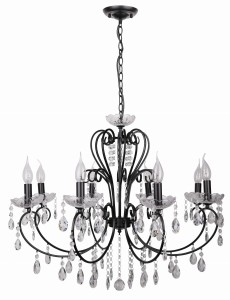 AURORA LAMPA WISZĄCA 8*40W E14 CZARNY